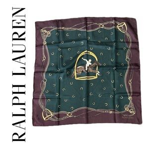 Ralph Lauren VINTAGE Equestrian‎ 100 Silk Scarf